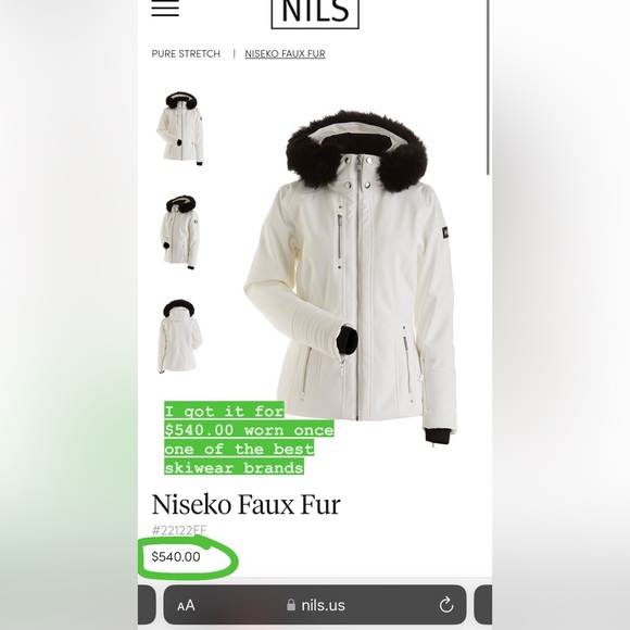 Nils Faux Fur Ski Jacket - Flattering & Waterproof + Worn just once in Aspen (8) - Picture 1 of 7